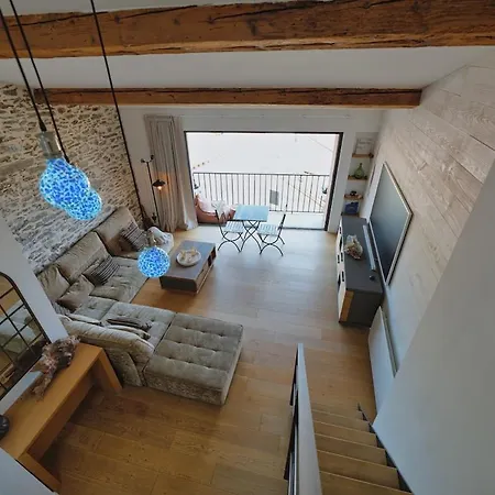 Lejlighed Le Mirador Duplex Avec Vue Mer, Clim Et Garage Collioure
